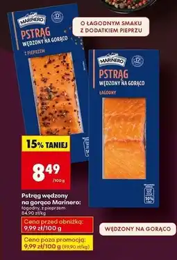 Biedronka Pstrąg wędzony na gorąco łagodny Marinero oferta