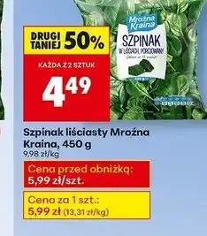 Biedronka Szpinak w liściach Mroźna Kraina oferta