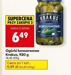 Biedronka Ogórki konserwowe Krakus Maspex oferta