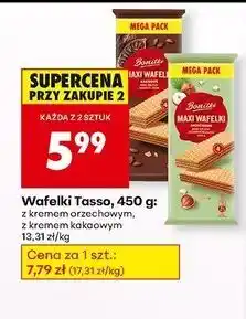Biedronka Wafelki tasso z kremem kakaowym Bonitki oferta