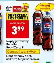 Biedronka Napój Pepsi Zero oferta