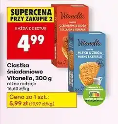 Biedronka Ciastka czekolada i zboża Vitanella oferta