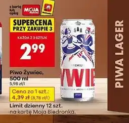Biedronka Piwo Żywiec Jasne Pełne oferta
