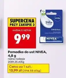 Biedronka Pomadka do ust original Nivea 24H Melt-In Moisture oferta