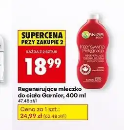 Biedronka Mleczko do ciała intensywna pielęgnacja Garnier Body oferta