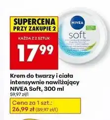 Biedronka Krem do twarzy i ciała intensywnie nawilżający Nivea Soft oferta