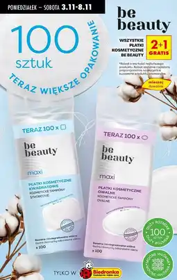Biedronka Płatki kosmetyczne maxi owalne Be Beauty oferta