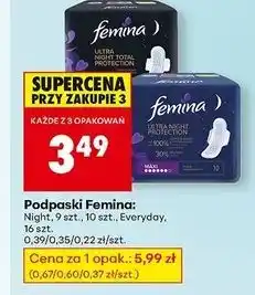 Biedronka Podpaski night Femina Ultra oferta