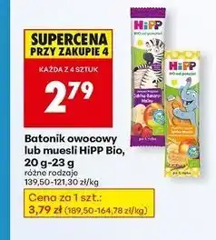 Biedronka Baton jabłka-wanilia z maślanymi ciasteczkami bio Hipp Owocowy Przyjaciel oferta