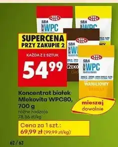 Biedronka Odżywka białkowa wpc 80 bananowa Mlekovita Sba oferta
