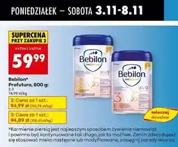 Biedronka Mleko 2 Bebilon Profutura Duo Biotik oferta
