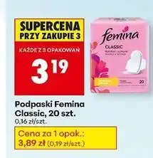 Biedronka Podpaski normal Femina Classic oferta