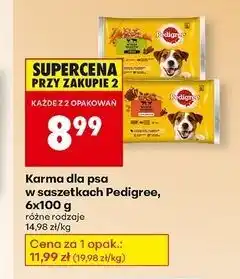Biedronka Karma dla psa wybór smaków w sosie Pedigree oferta