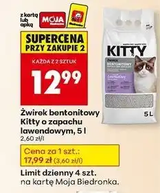 Biedronka Żwirek lawendowy Kitty oferta