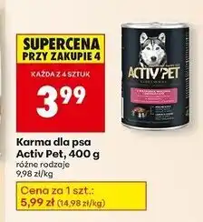 Biedronka Karma dla psa z wątróbką wołową i ziemniakami Activ Pet oferta