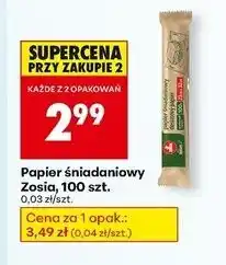 Biedronka Papier śniadaniowy Zosia Samosia oferta