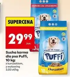 Biedronka Karma sucha dla psa z wołowiną Puffi oferta
