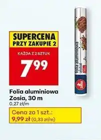 Biedronka Folia aluminiowa 30 m z tłoczeniem Zosia Samosia oferta