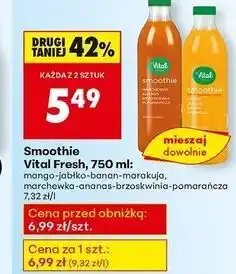 Biedronka Smoothie marchewka ananas brzoskwinia pomarańcza Vital Fresh oferta