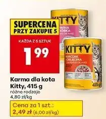 Biedronka Karma dla kota z wołowiną i wątróbką Kitty oferta