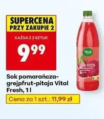 Biedronka Sok pomarańcza-grejpfrut-pitaja Vital Fresh oferta