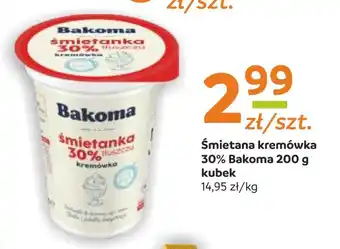 Gama Śmietana kremówka 30% Bakoma 200g kubek oferta