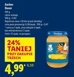 Lidl Deser różne rodzaje Gerber oferta