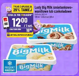 Polomarket Lody Big Milk śmietankowo-waniliowe lub czekoladowe oferta