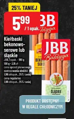 Polomarket Kiełbaski bekonowo-serowe lub śląskie JBB oferta