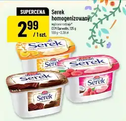 Polomarket Serek homogenizowany wybrane rodzaje OSM Garwolin, 125 g Mlekovita oferta