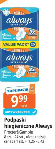 E.Leclerc Podpaski ze skrzydełkami rozmiar 1 normal Always Ultra oferta