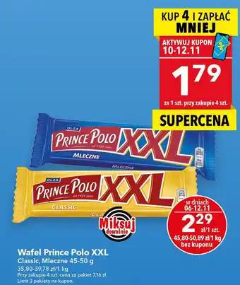 Wafel Prince Polo XXL Mleczne