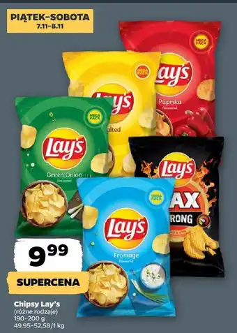 Chipsy, różne rodzaje Lay's
