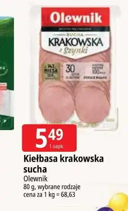 E.Leclerc Kiełbasa krakowska z szynki Olewnik oferta