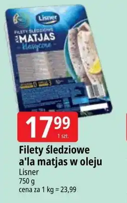 E.Leclerc Filety śledziowe a'la matjas klasyczne Lisner oferta