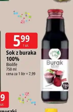 E.Leclerc Sok z buraka Bio Life oferta