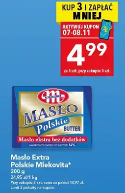 Lewiatan Masło Extra Polskie Mlekovita 200g oferta