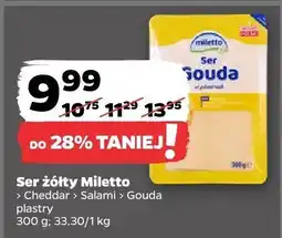Netto Ser żółty Cheddar plastry Miletto oferta