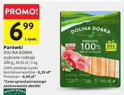 Intermarche Parówki DOLINA DOBRA wybrane rodzaje 100% polskiej szynki bez konserwantów oferta