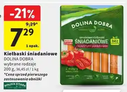 Intermarche Kiełbaski śniadaniowe DOLINA DOBRA wybrane rodzaje oferta
