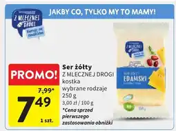 Intermarche Ser żółty Z MLECZNEJ DROGI kostka wybrane rodzaje oferta