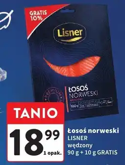 Intermarche Łosoś norweski Lisner wędzony 90 g + 10 g GRATIS oferta