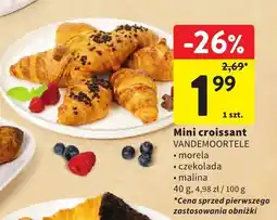 Intermarche Mini croissant Vandemoortele morela, czekolada, malina 40 g, 4,98 zł / 100 g oferta