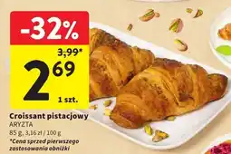 Intermarche Croissant pistacjowy Aryzta 85 g, 3,16 zł / 100 g oferta