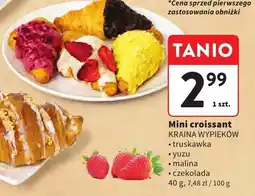 Intermarche Mini croissant Kraina Wypieków truskawka, yuzu, malina, czekolada 40 g, 7,48 zł / 100 g oferta