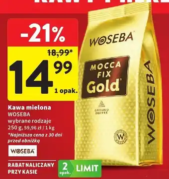 Intermarche Kawa mielona WOSEBA Mocca Fix Gold oferta