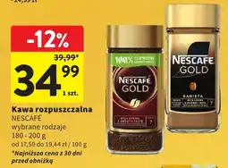 Intermarche Kawa rozpuszczalna NESCAFE Gold oferta