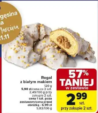 Rogal z białym makiem