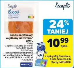 Carrefour Łosoś sałatkowy wędzony na zimno SIMPL oferta