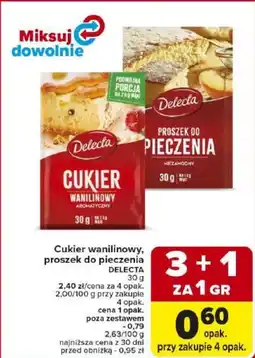 Carrefour Cukier wanilinowy, proszek do pieczenia DELECTA oferta